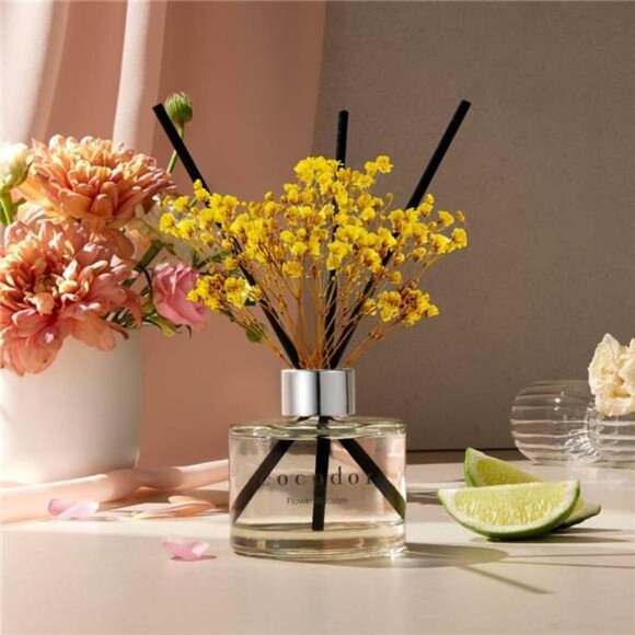 COCODOR Flower Reed Diffuser Set / 6.7oz / White Jasmine/Scent Diffuser with - Picture 6 of 7